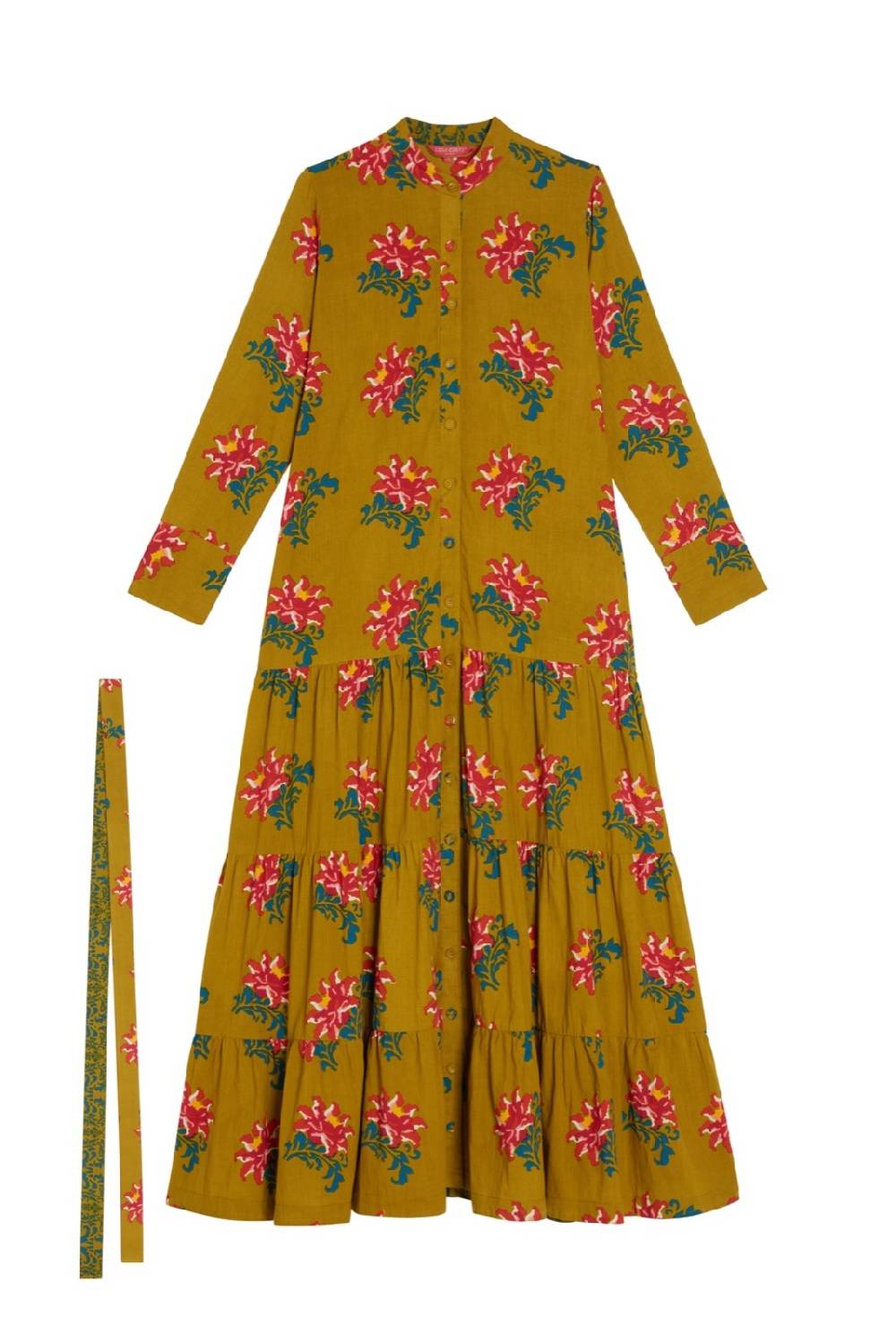 Lisa Corti abito tulsi tangeri rose olive green Pezzi Unici