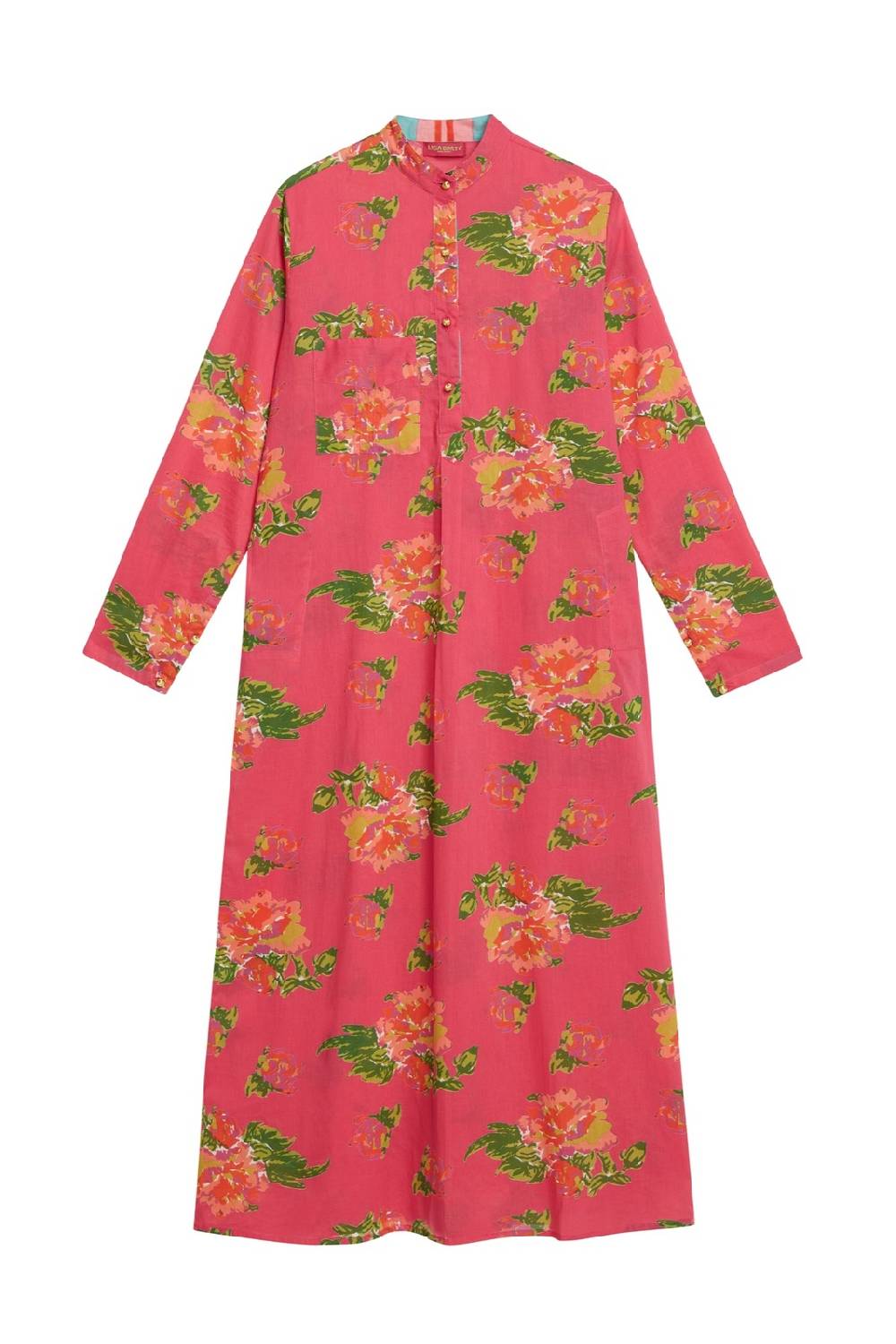 Lisa Corti kurta lunga azhar flower fuxia Fino Al -60%