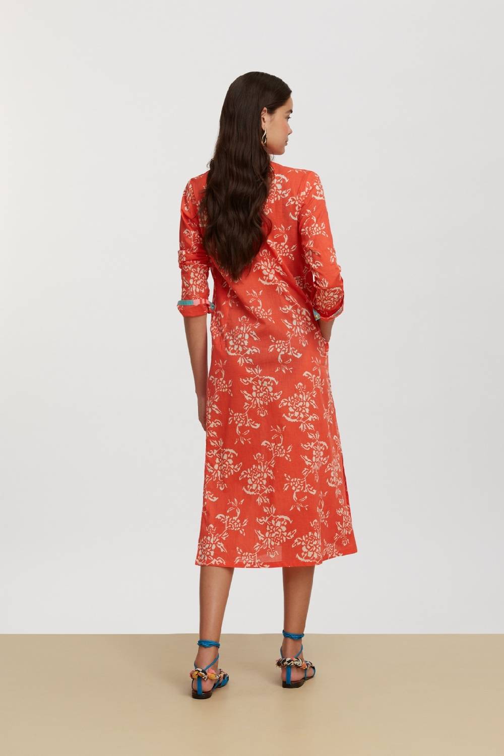 Lisa Corti kurta lunga aperta kandem design coral Affare Del Giorno