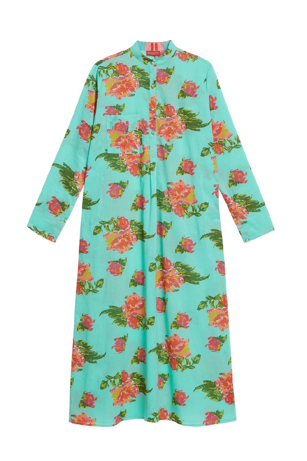 Lisa Corti kurta lunga azhar flower aqua Prezzo Ridotto