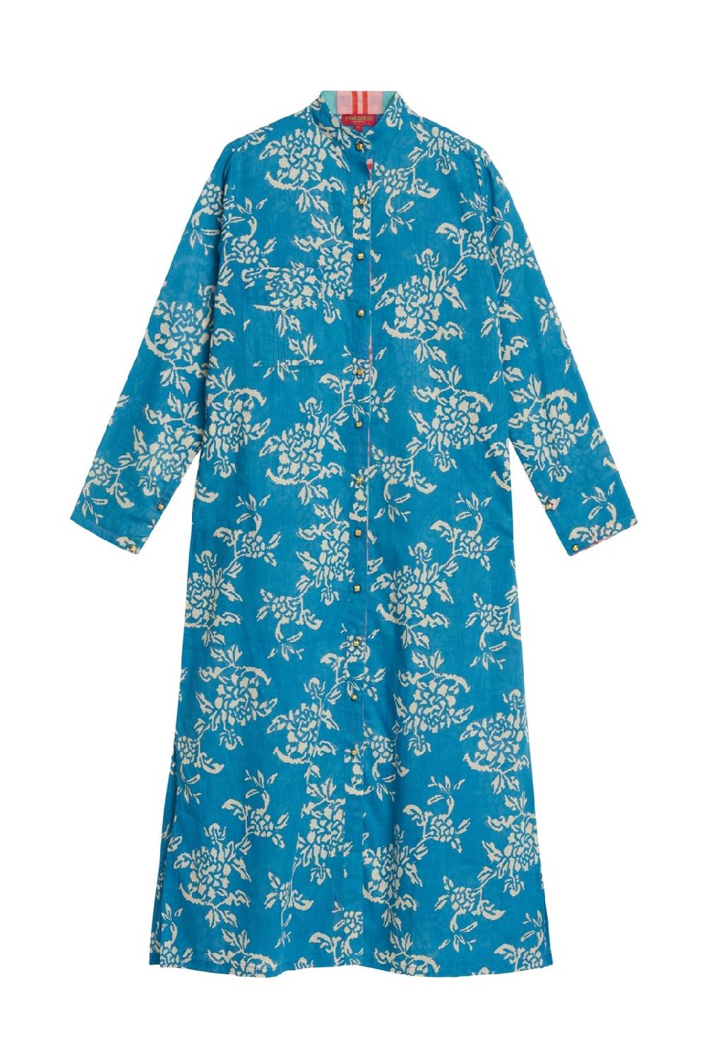 Lisa Corti kurta lunga aperta kandem design turquoise Sottocosto