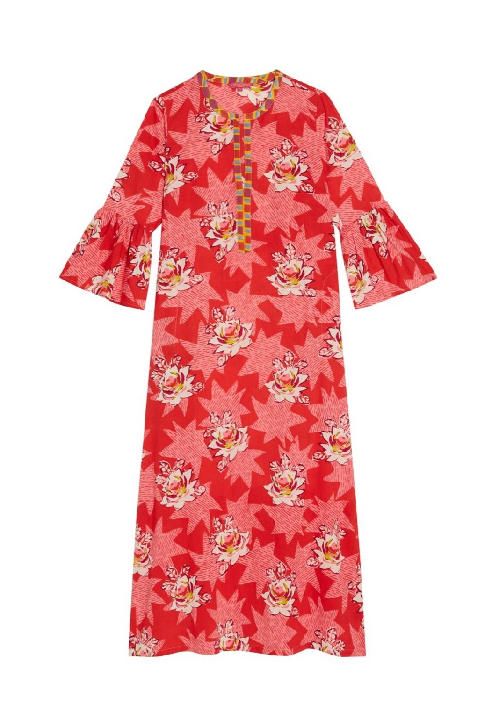 Lisa Corti abito ethesian star flower red Presa