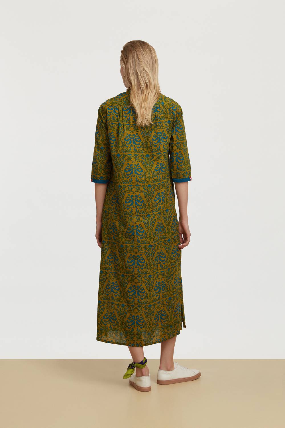 Lisa Corti caftano mirte tangeri damask olive green Offerta