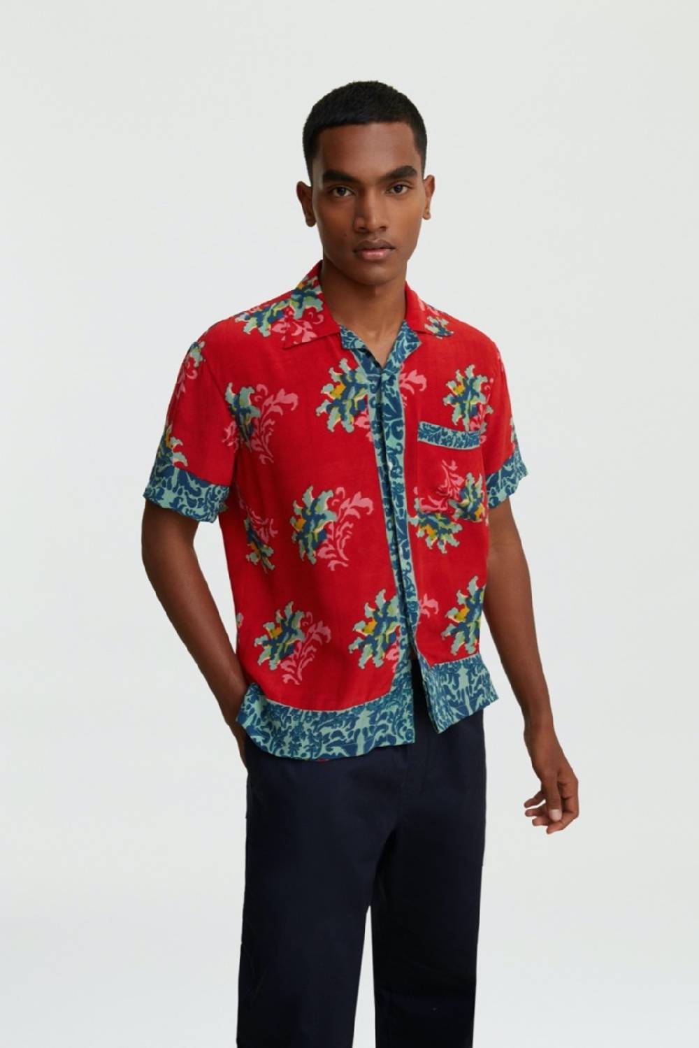Lisa Corti camicia foulard tangeri flower coral Hotsell