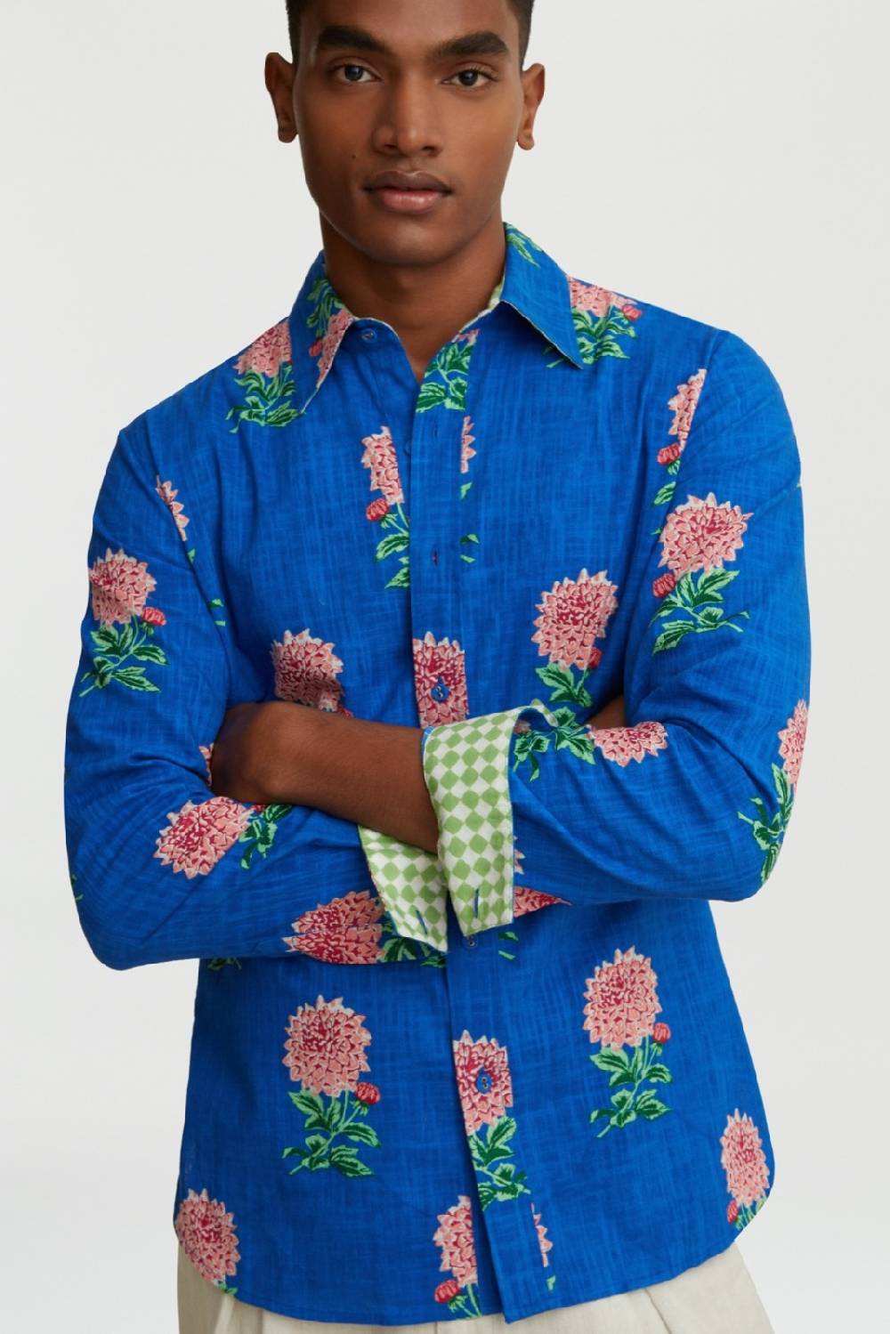 Lisa Corti camicia acapulco mamagoto royal blue Vendite Flash