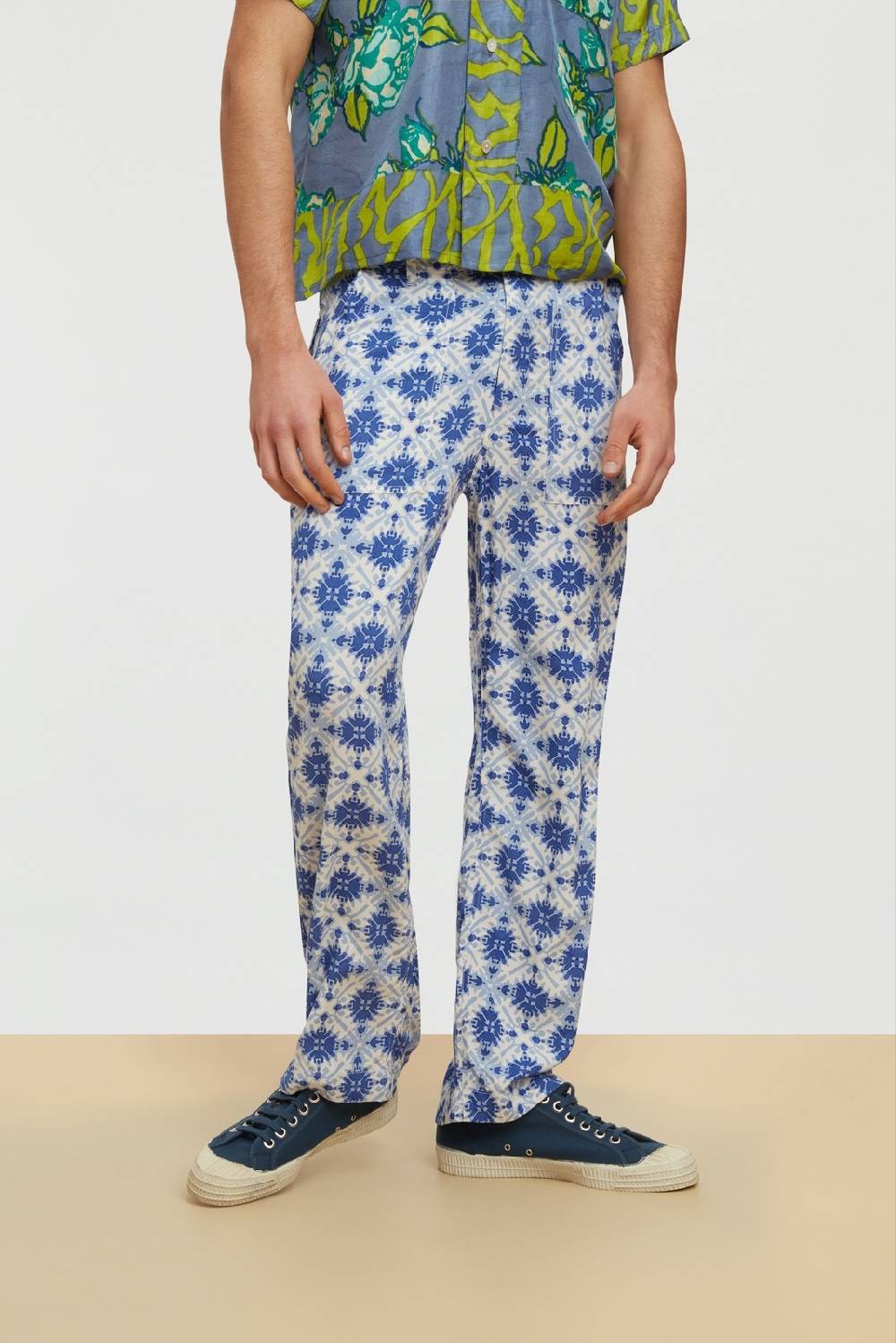 Lisa Corti pantalone dinghi marocco design blue In Linea
