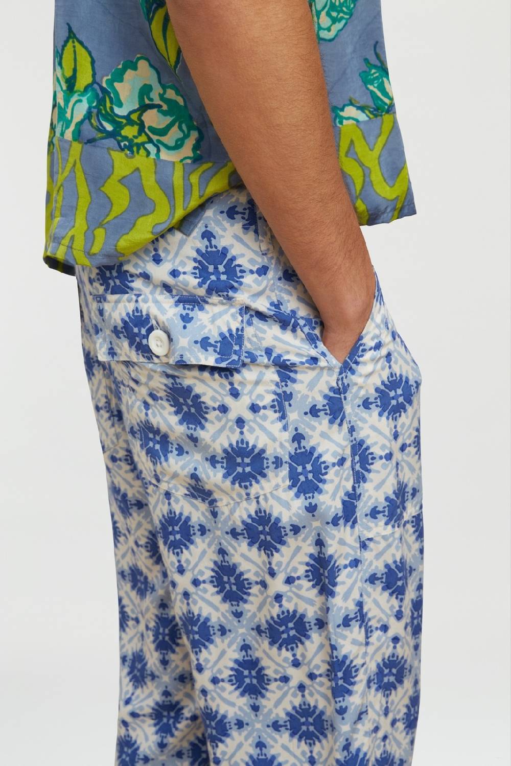 Lisa Corti pantalone dinghi marocco design blue In Linea