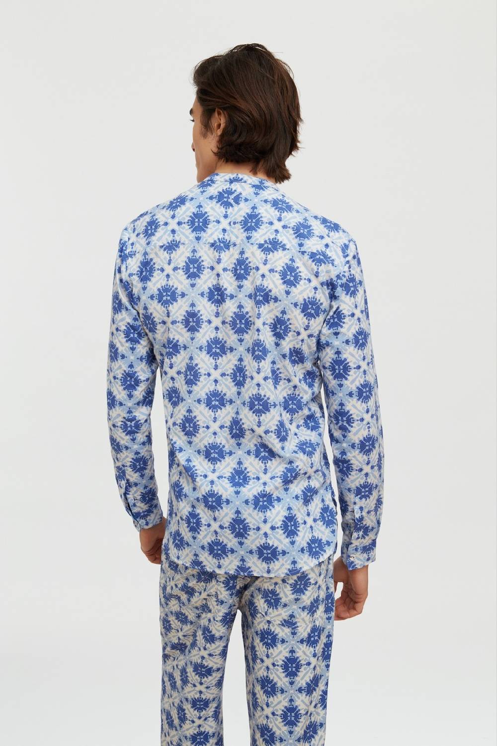 Lisa Corti camicia santorini morocco design blue Pezzi Unici