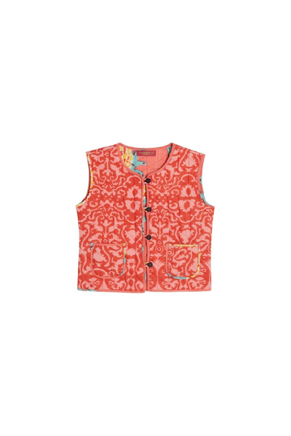 Lisa Corti gilet bambino damask design red Promozione Limitata