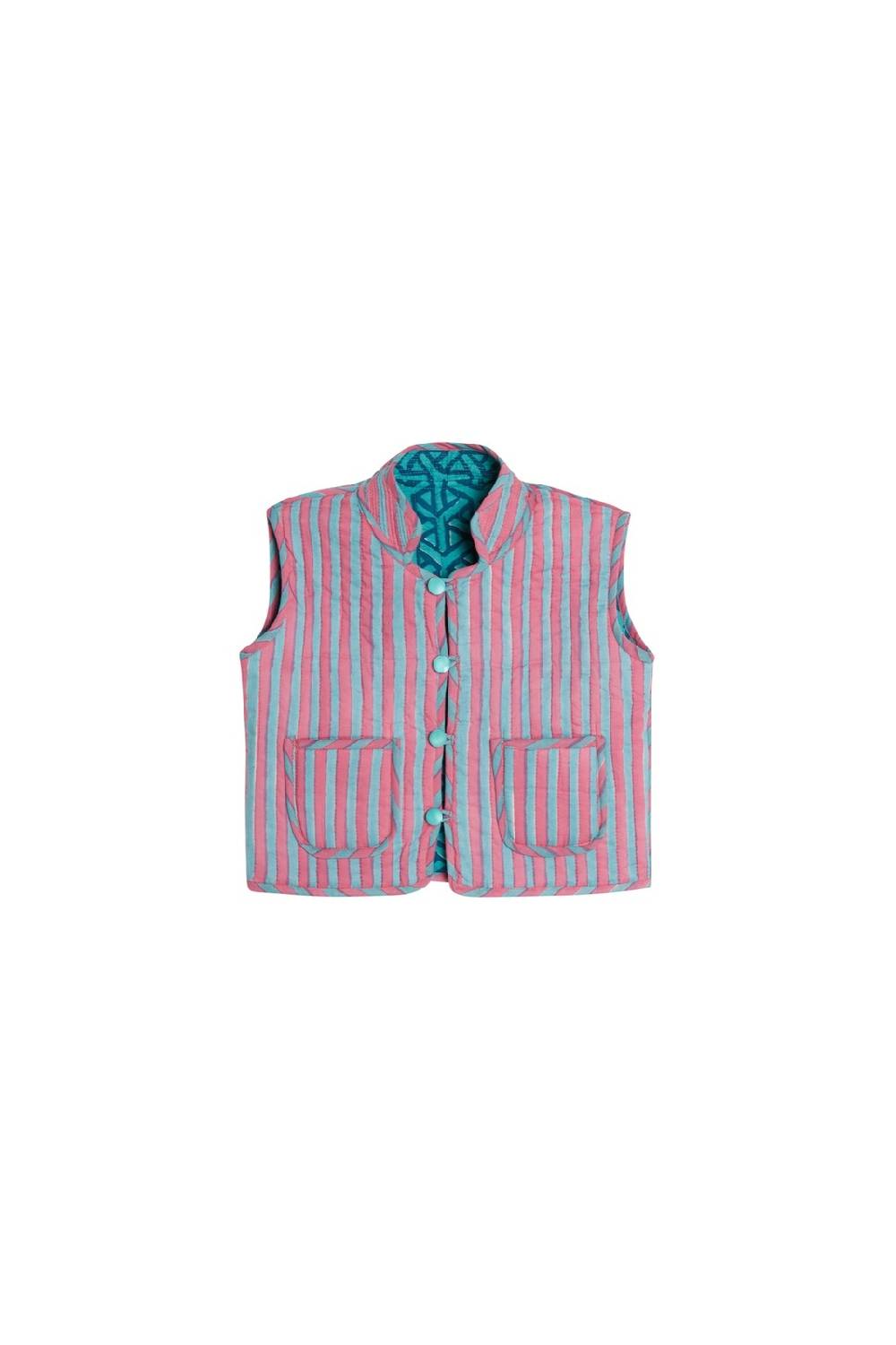 Lisa Corti gilet reversibile vienna peacock veronese Fino Al -60%