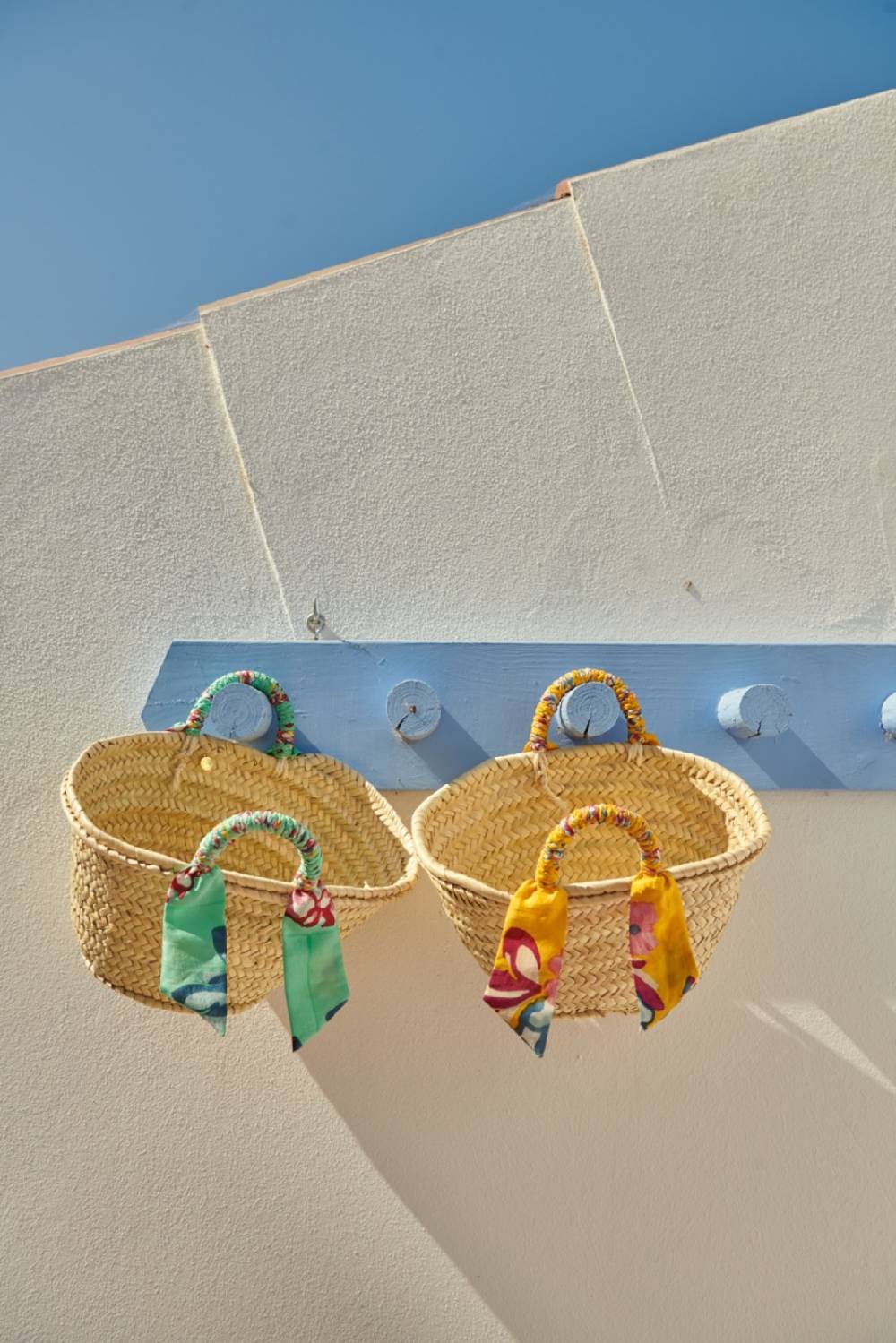 Lisa Corti borsa mercato in paglia aqua -rebecca de ravenel x lisa corti Qualità Garantita