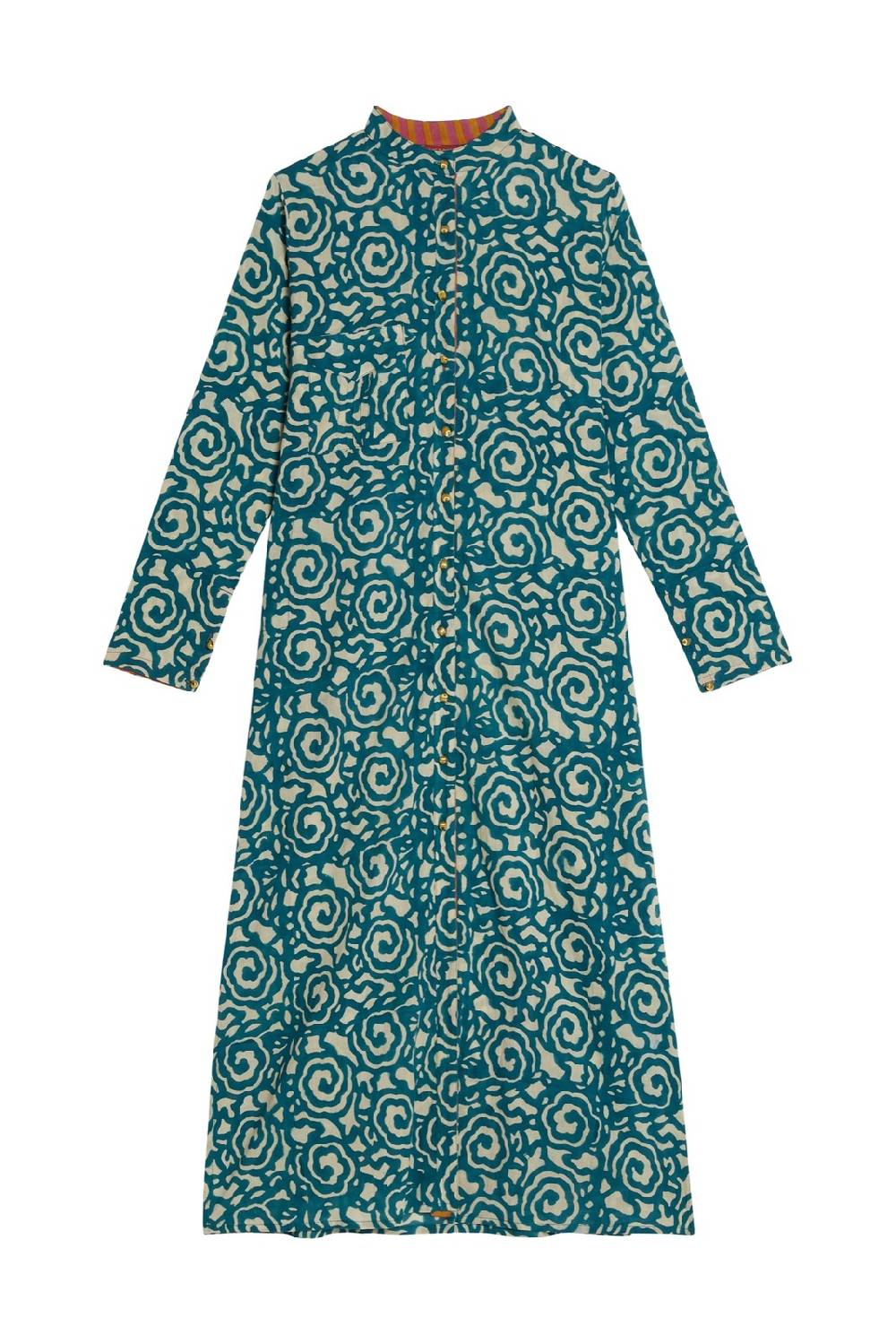 Lisa Corti kurta lunga aperta spiral peacock natural Negozi Online