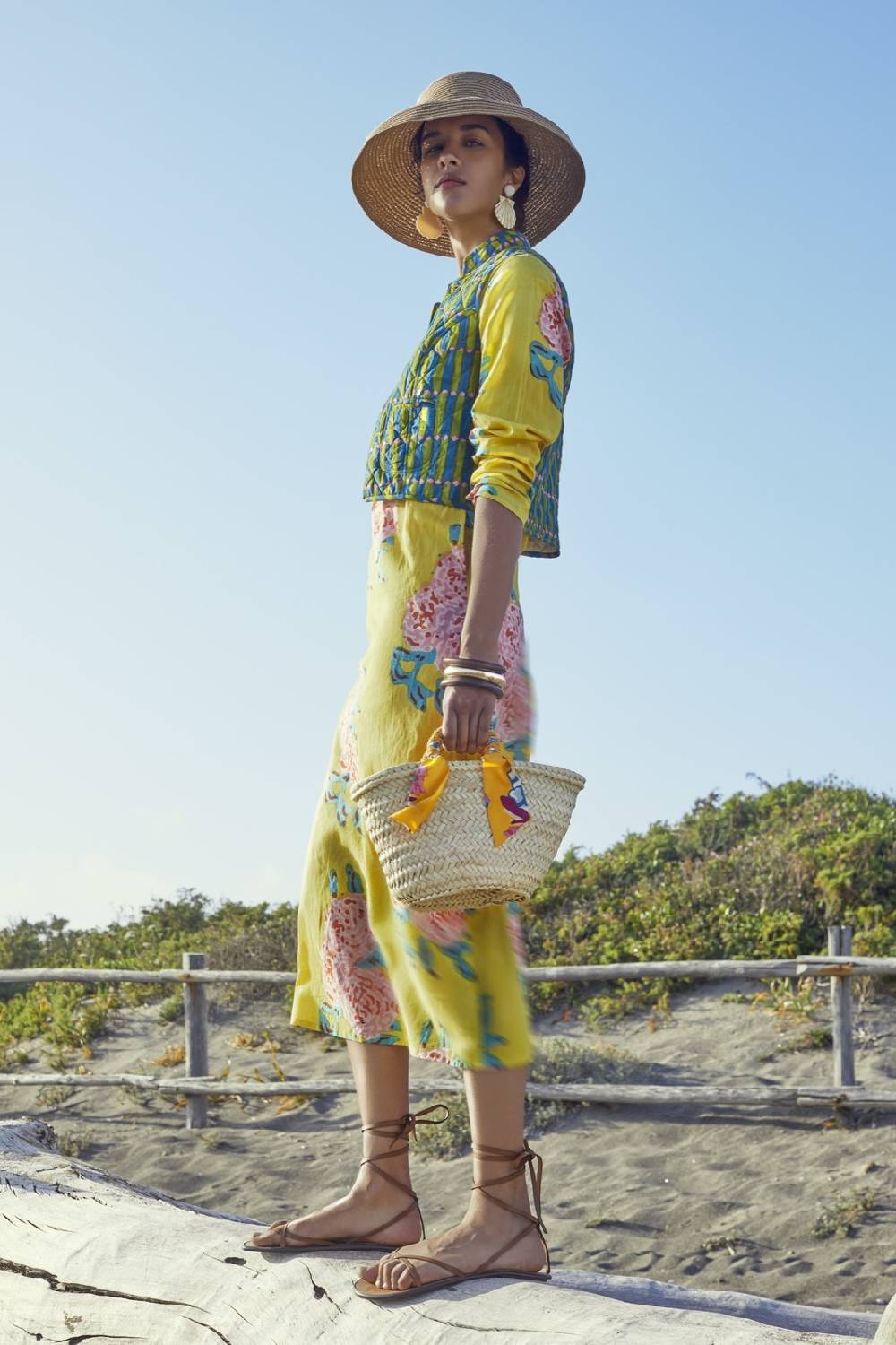 Lisa Corti borsa mercato in paglia oro rebecca de ravenel x lisa corti Shopping Online