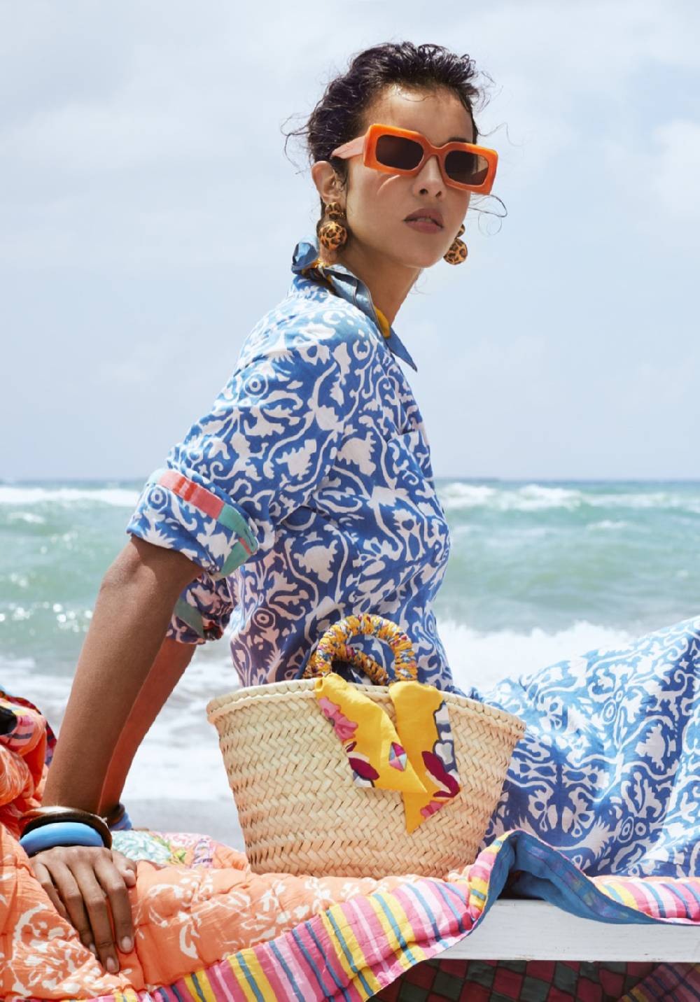 Lisa Corti borsa mercato in paglia oro rebecca de ravenel x lisa corti Shopping Online