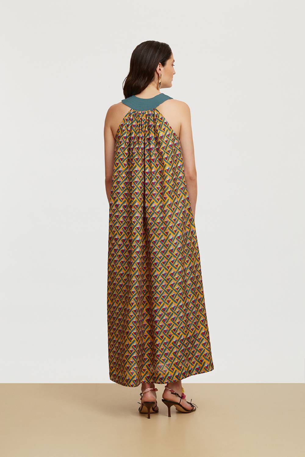 Lisa Corti abito ninbu giza gold Saldi