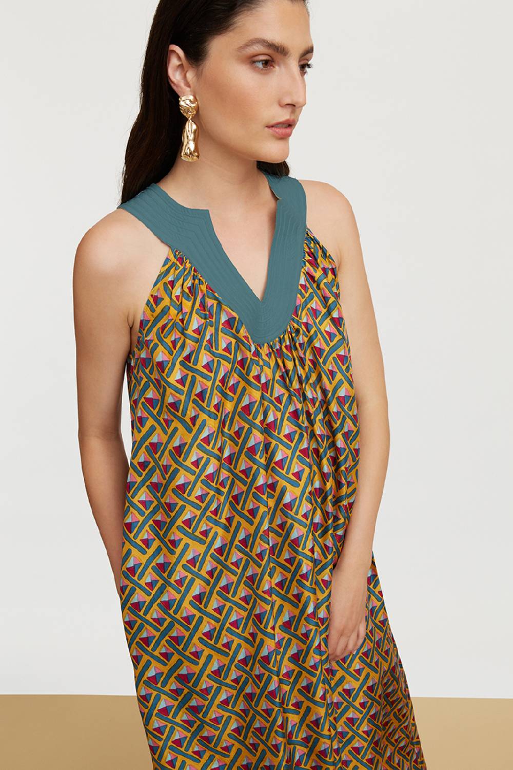 Lisa Corti abito ninbu giza gold Saldi