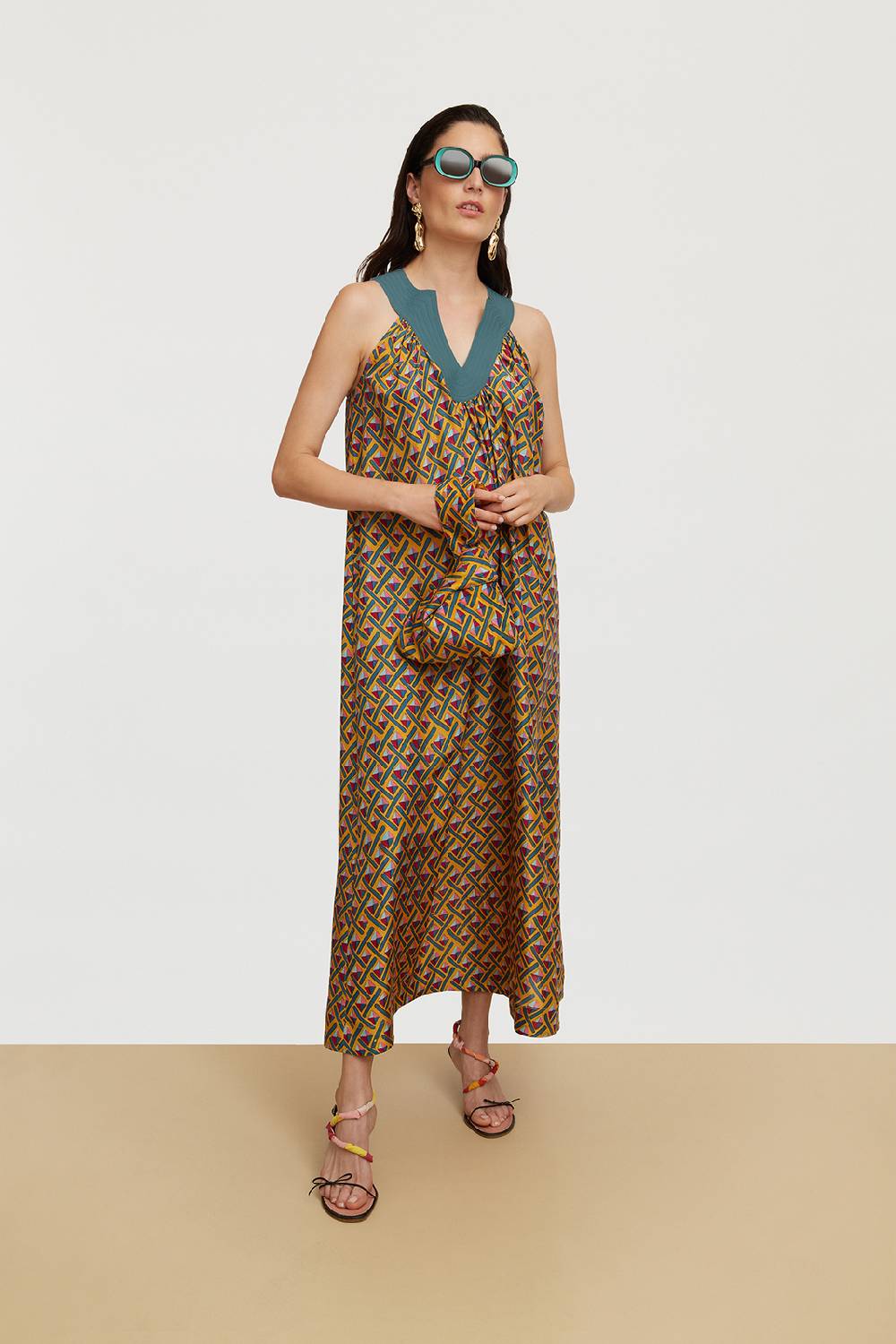 Lisa Corti abito ninbu giza gold Saldi