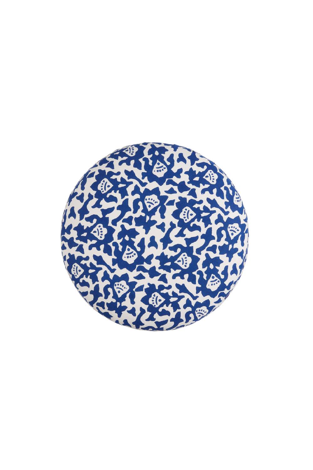 Lisa Corti pouf arabesque blue stripes blue natural Saldi Di Fabbrica