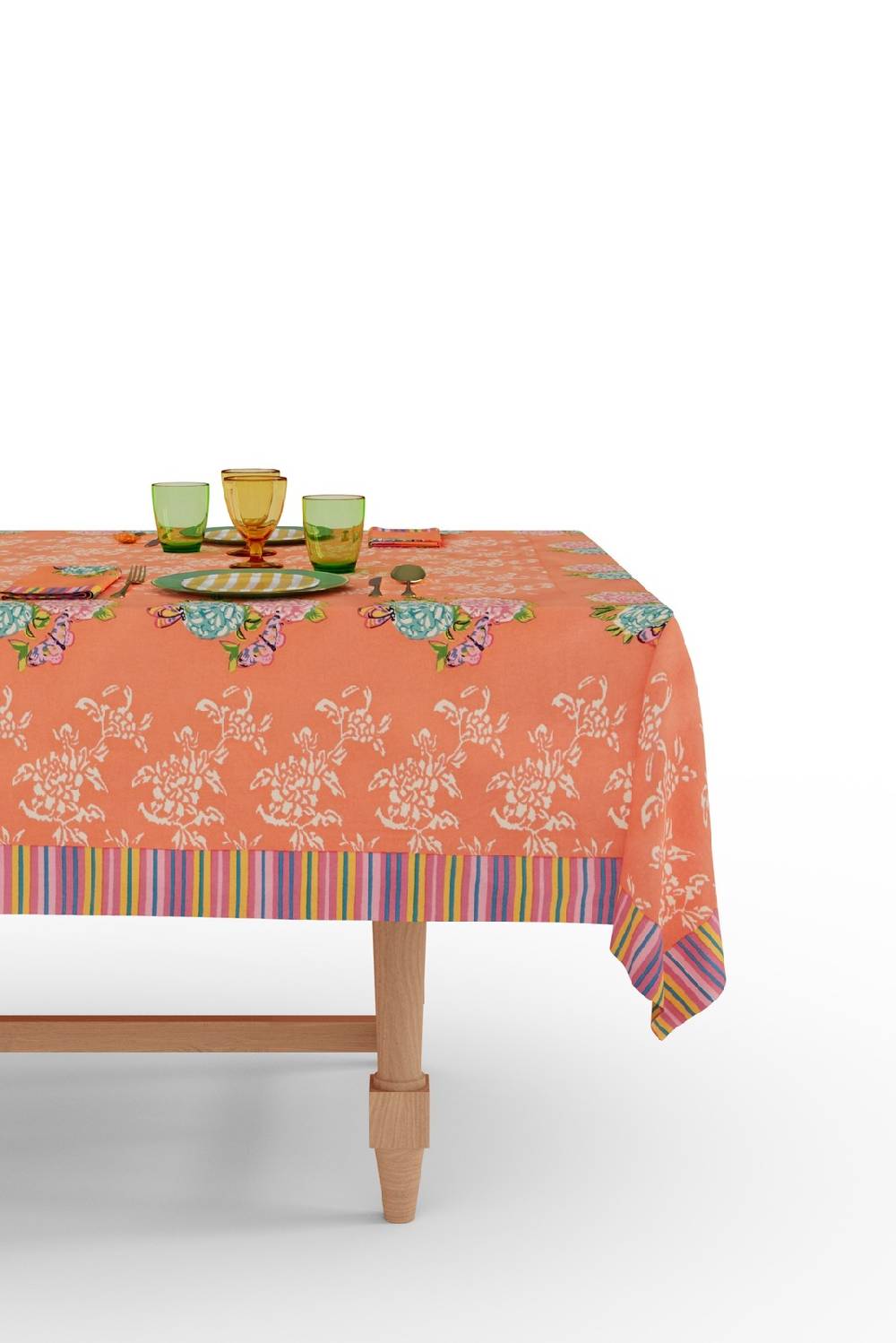 Lisa Corti telo cotone 140x240cm kandem queen peach In Linea