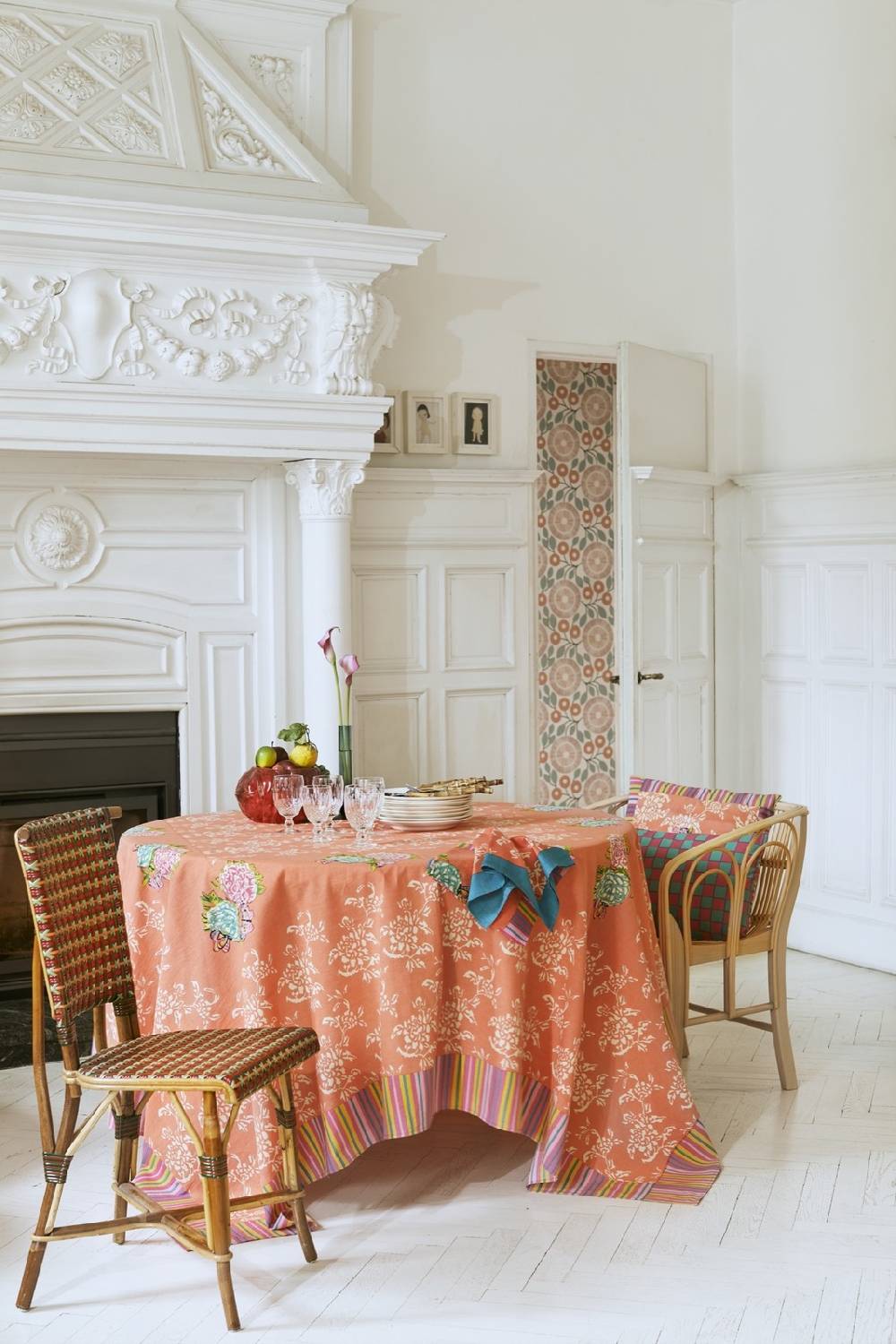 Lisa Corti telo cotone 140x240cm kandem queen peach In Linea