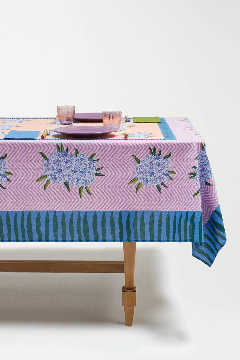 Lisa Corti telo cotone 140x240cm oleander lilac peach Spedizione Gratuita