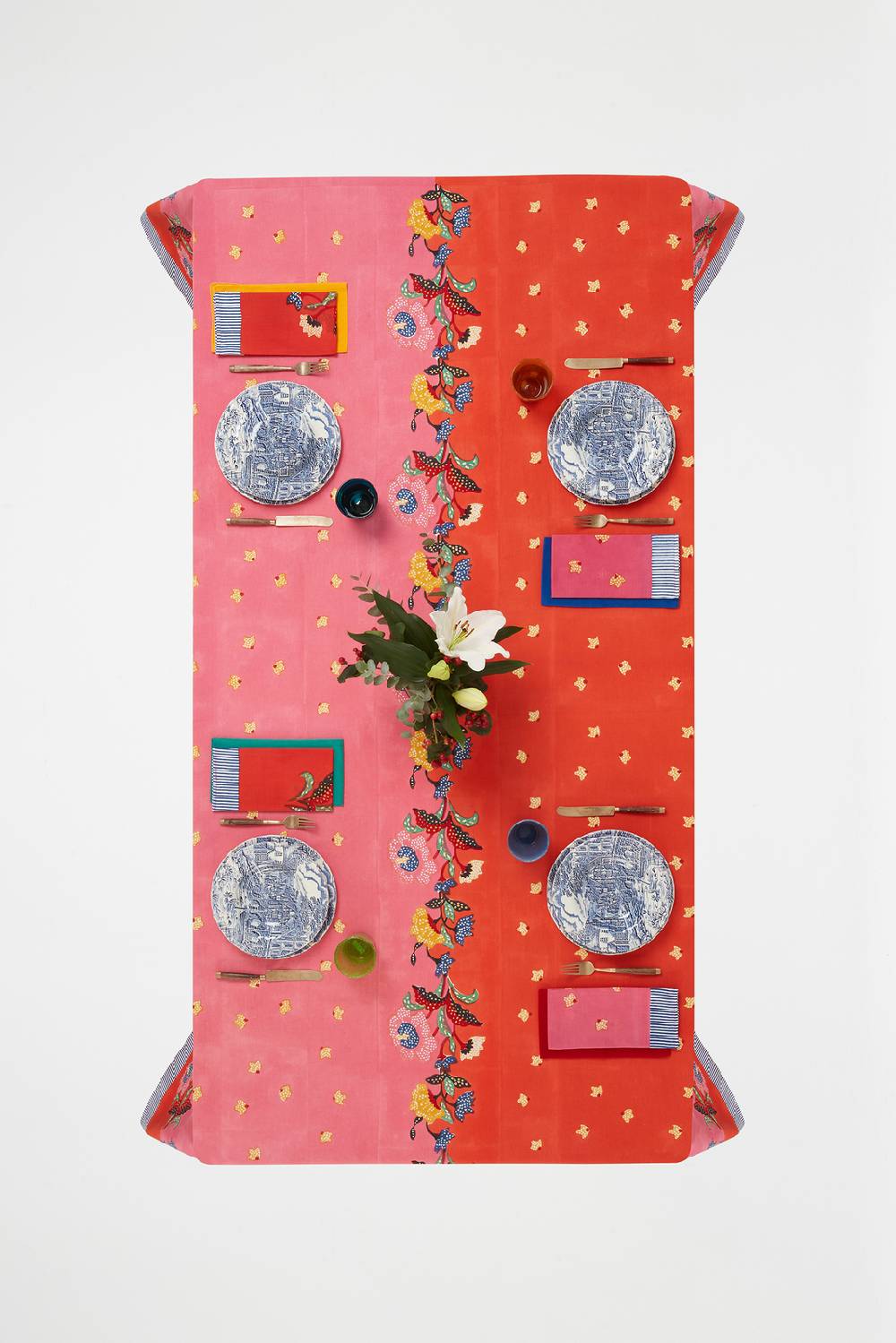 Lisa Corti telo cotone 180x270cm indonesian red rose Acquista Ora