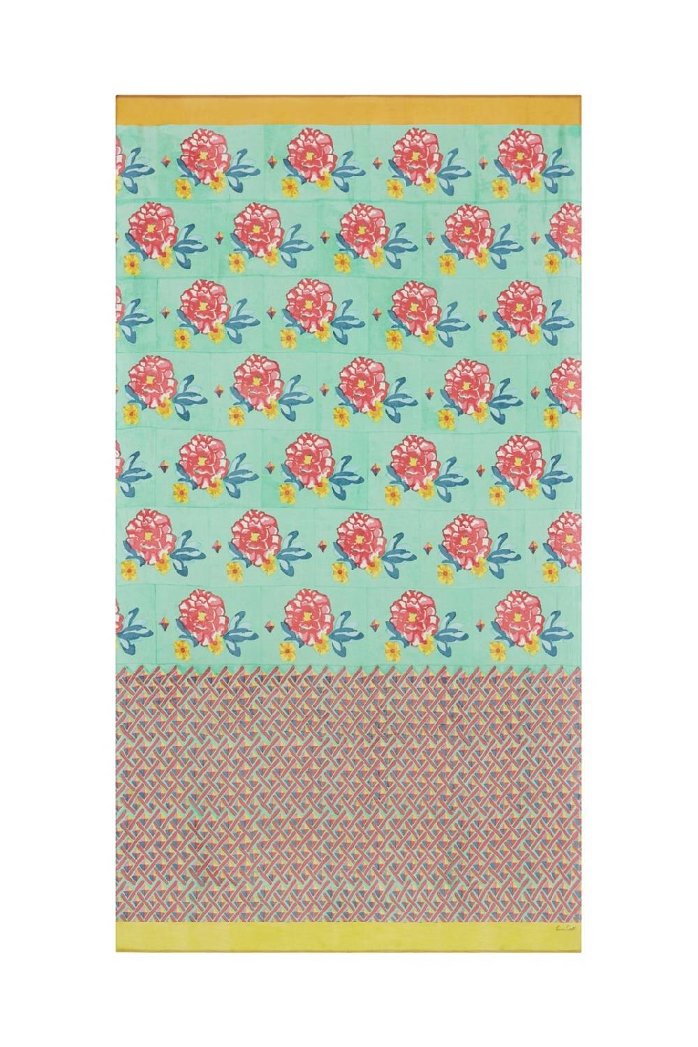 Lisa Corti scialle seta 100x200cm ramye aqua Sottocosto