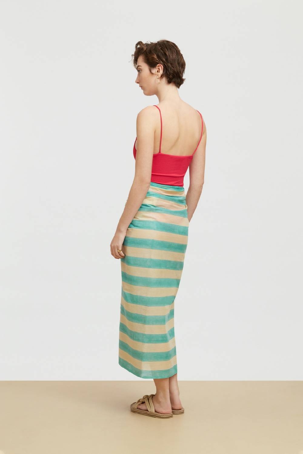 Lisa Corti pareo issimo x lisa corti bouganville stripes white veronese Convenienza