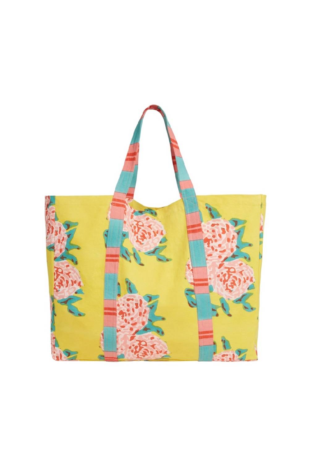 Lisa Corti borsa shopping leopard flower yellow Saldi