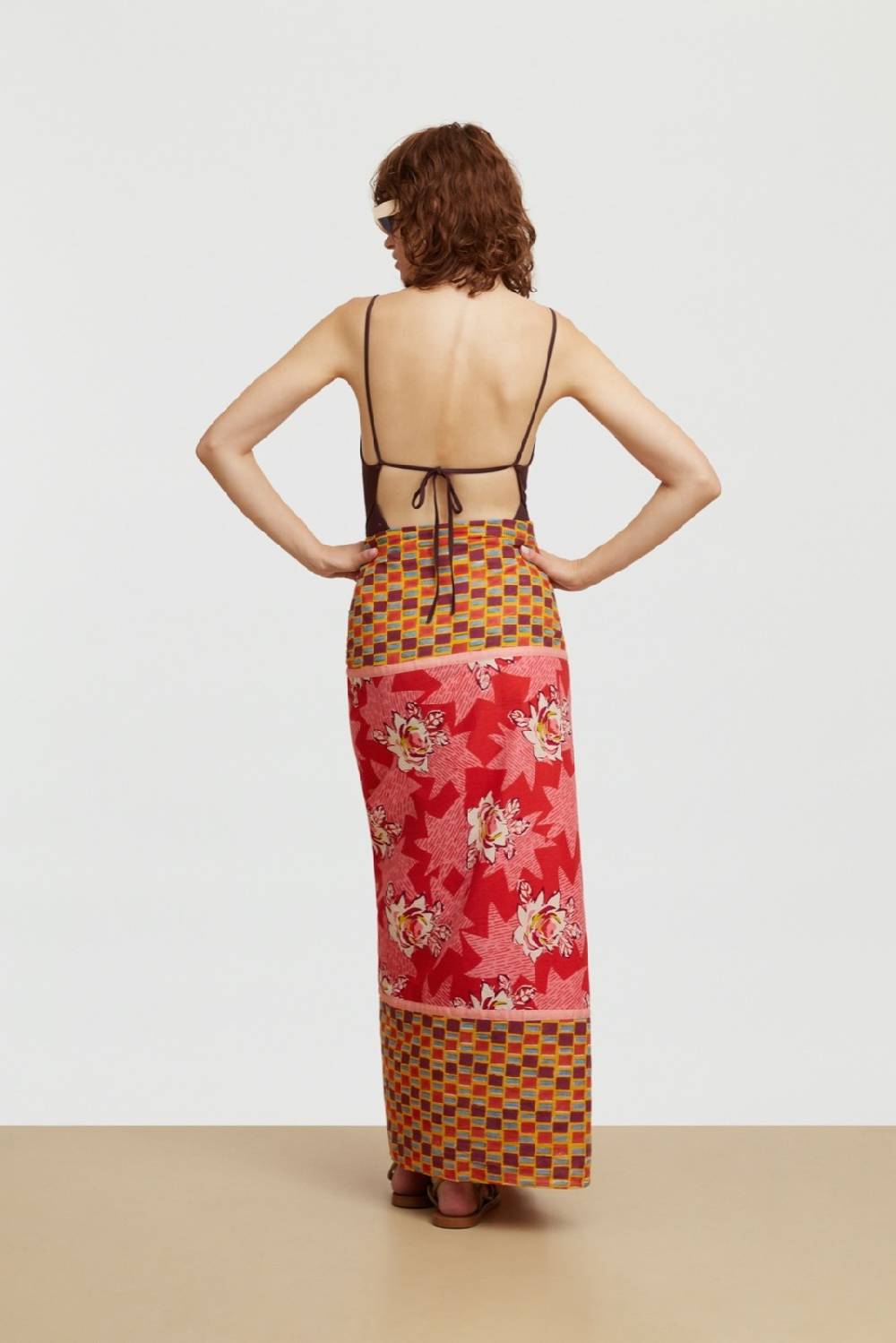 Lisa Corti pareo star flower red Vendita Calda