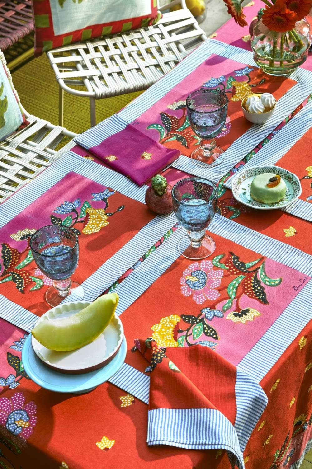 Lisa Corti tovagliolo cotone 50x50cm indonesian red Acquista Ora