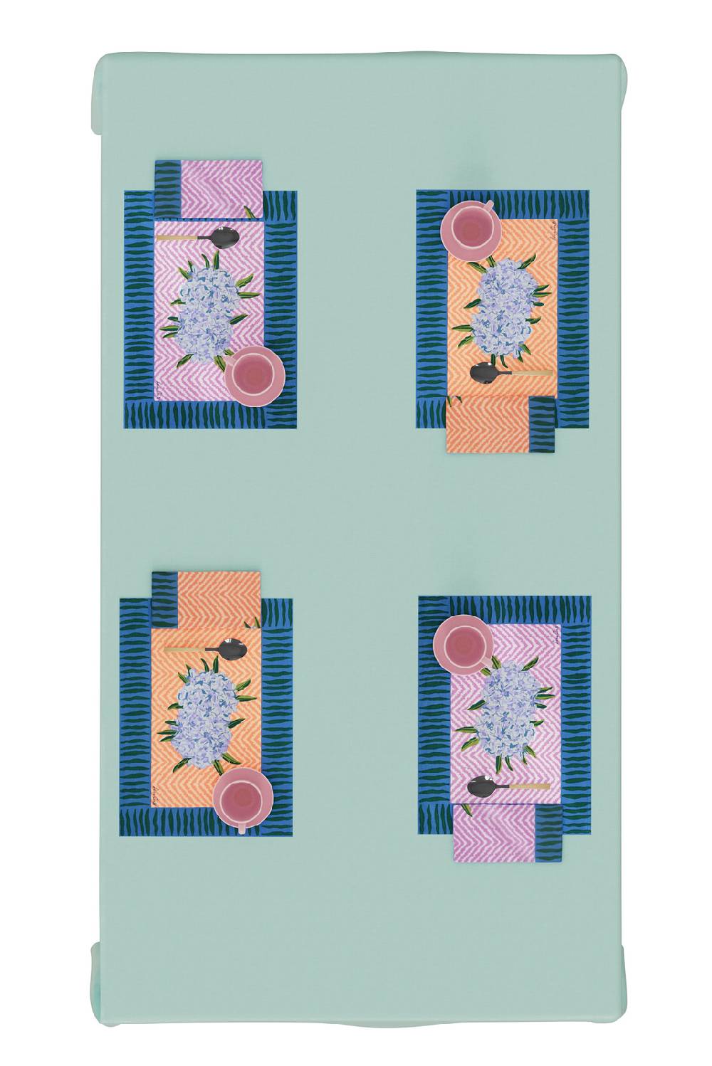 Lisa Corti tovagliolo cotone 50x50cm oleander peach Fino Al -60%
