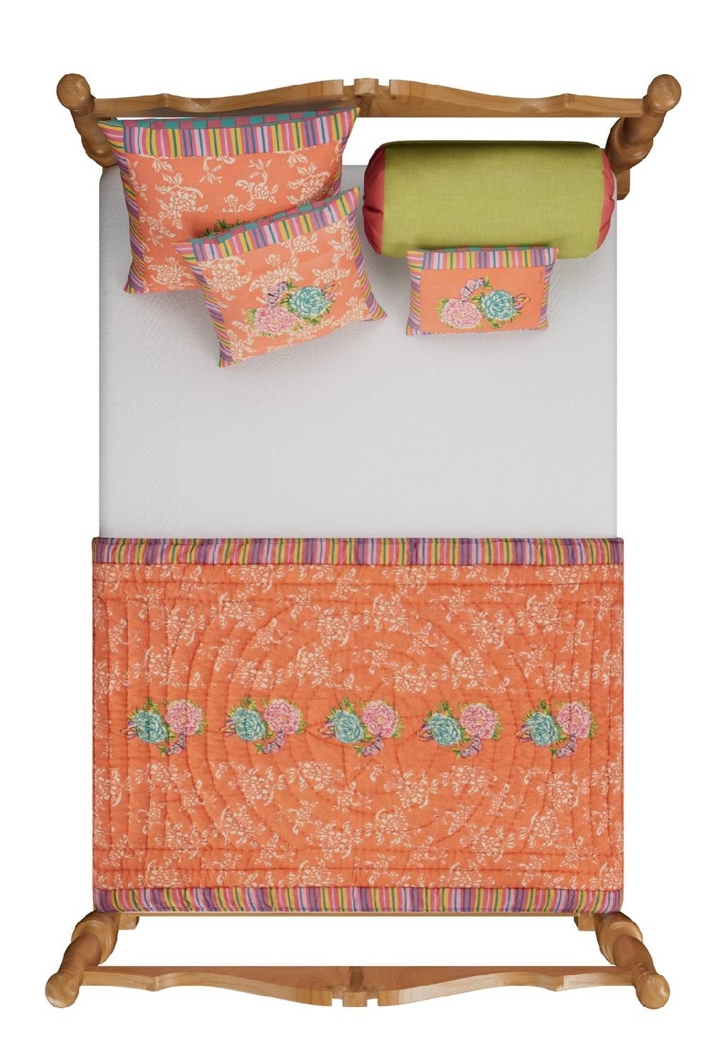 Lisa Corti trapunta reversibile 110x180cm kandem queen peach Promozione Limitata