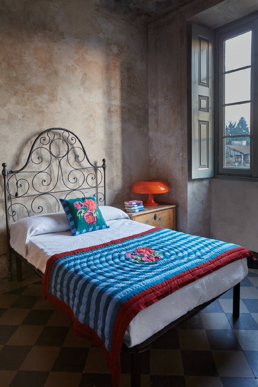Lisa Corti trapunta reversibile 110x180cm nizam stripes ferozi sugar Prezzo Ridotto