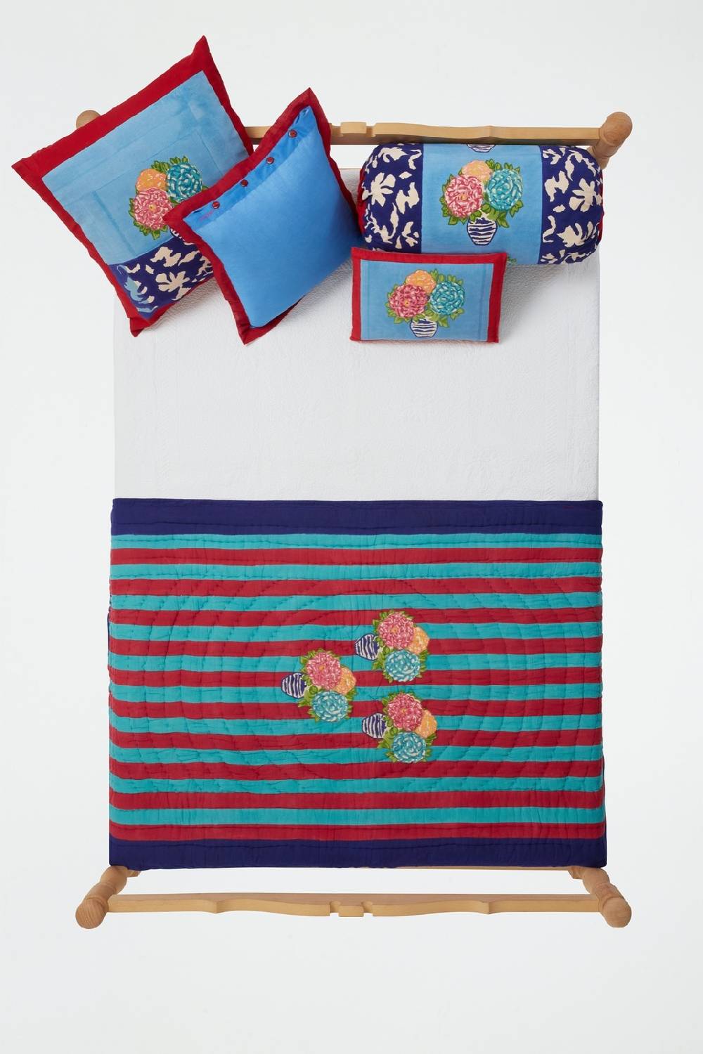 Lisa Corti trapunta reversibile 110x180cm lisa corti x la minervetta blue pot sky Convenienza
