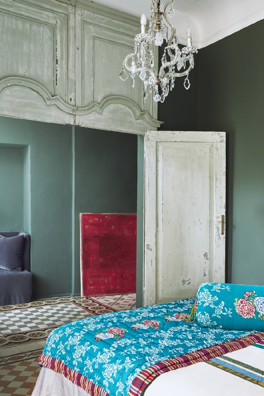 Lisa Corti trapunta reversibile 110x180cm kandem queen green Economico