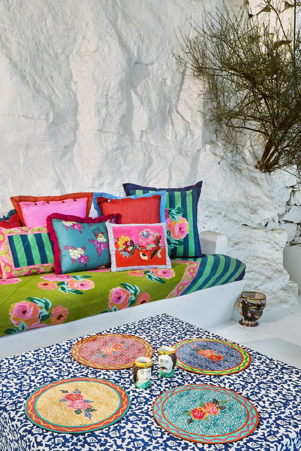 Lisa Corti cuscino cotone 30x40cm nizam acid green Flash Sale
