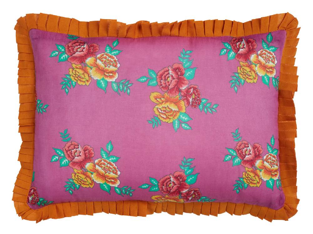 Lisa Corti federa organza 35x50cm gulab flower purple Offerta Giorno del Papà