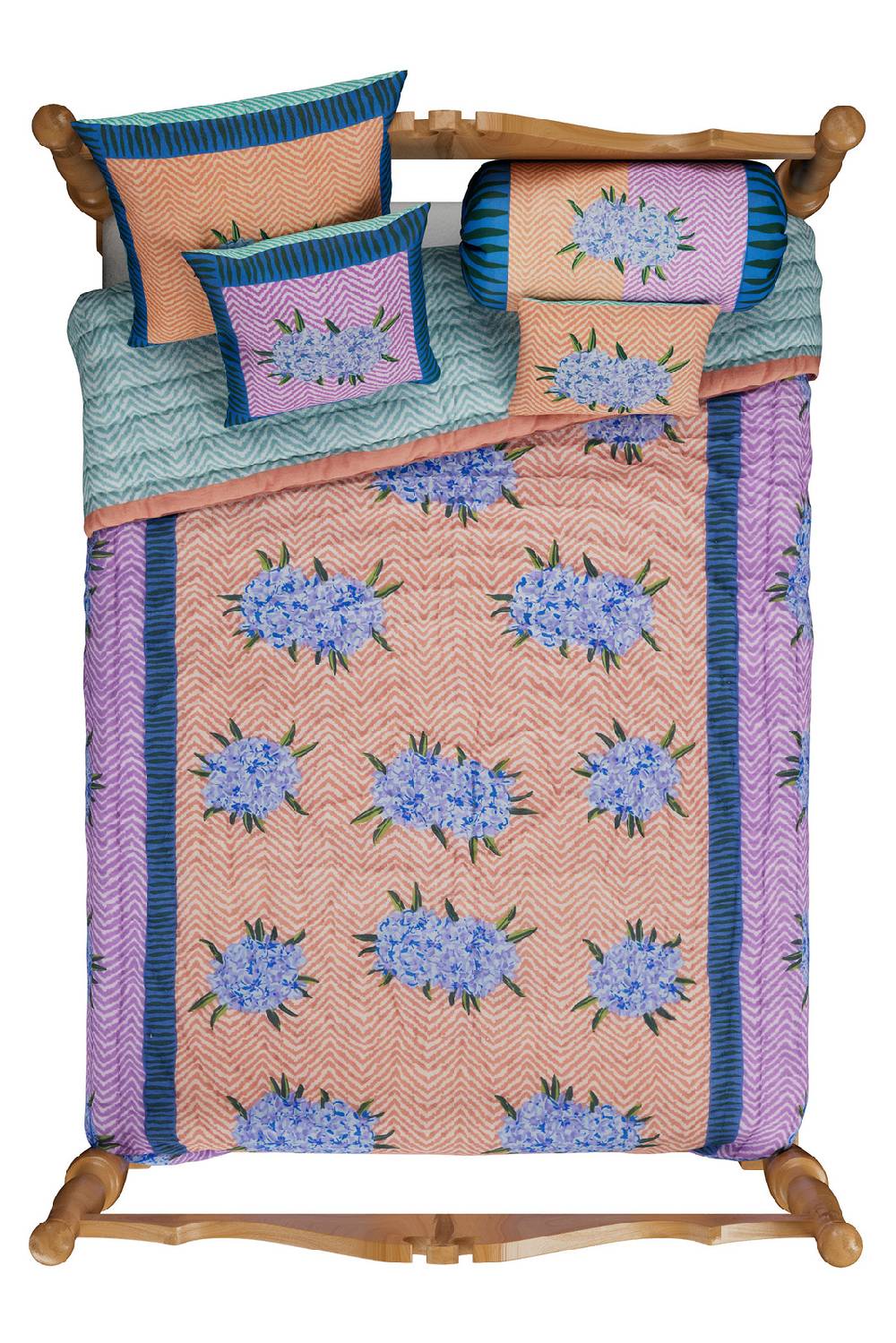 Lisa Corti federa cotone 45x45cm oleander lilac peach Latest fashion