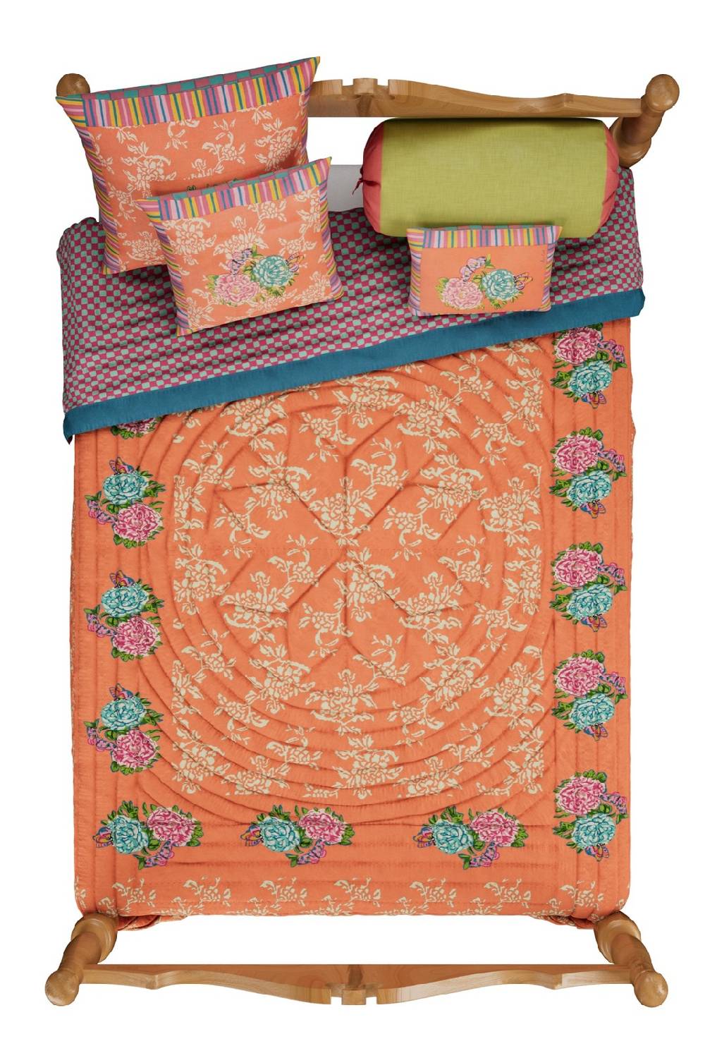 Lisa Corti trapunta reversibile 250x270cm kandem queen peach Offerte stagionali