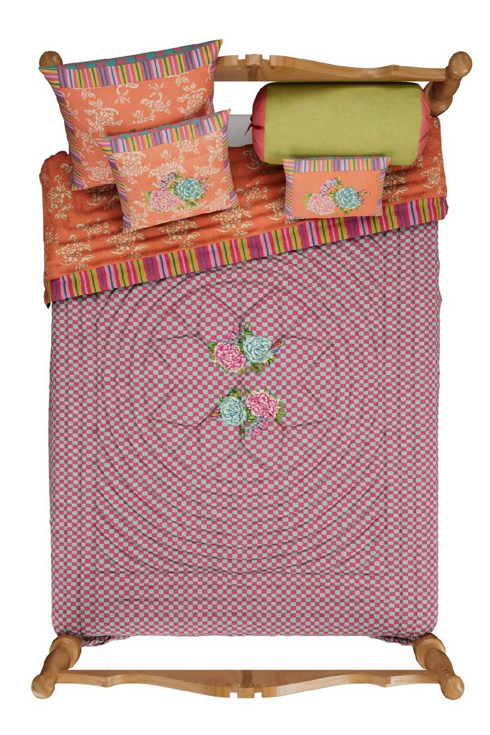 Lisa Corti trapunta reversibile 250x270cm kandem queen peach Offerte stagionali