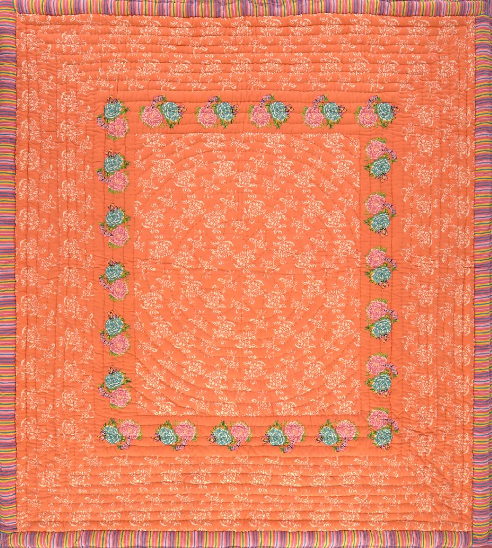 Lisa Corti trapunta reversibile 250x270cm kandem queen peach Offerte stagionali