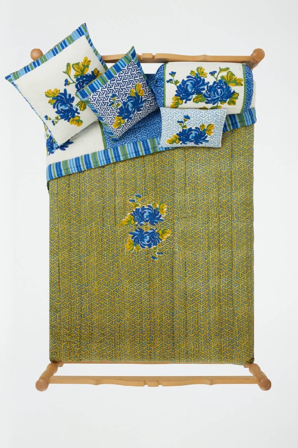 Lisa Corti trapunta reversibile 250x270cm vienna blue cream Offerta settimanale