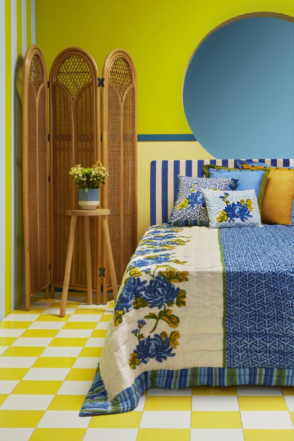 Lisa Corti trapunta reversibile 250x270cm vienna blue cream Offerta settimanale