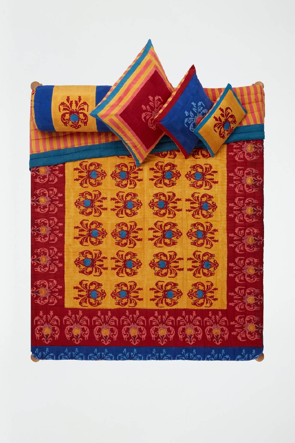Lisa Corti trapunta reversibile 250x270cm brocade royal blue Fino al 65% di sconto