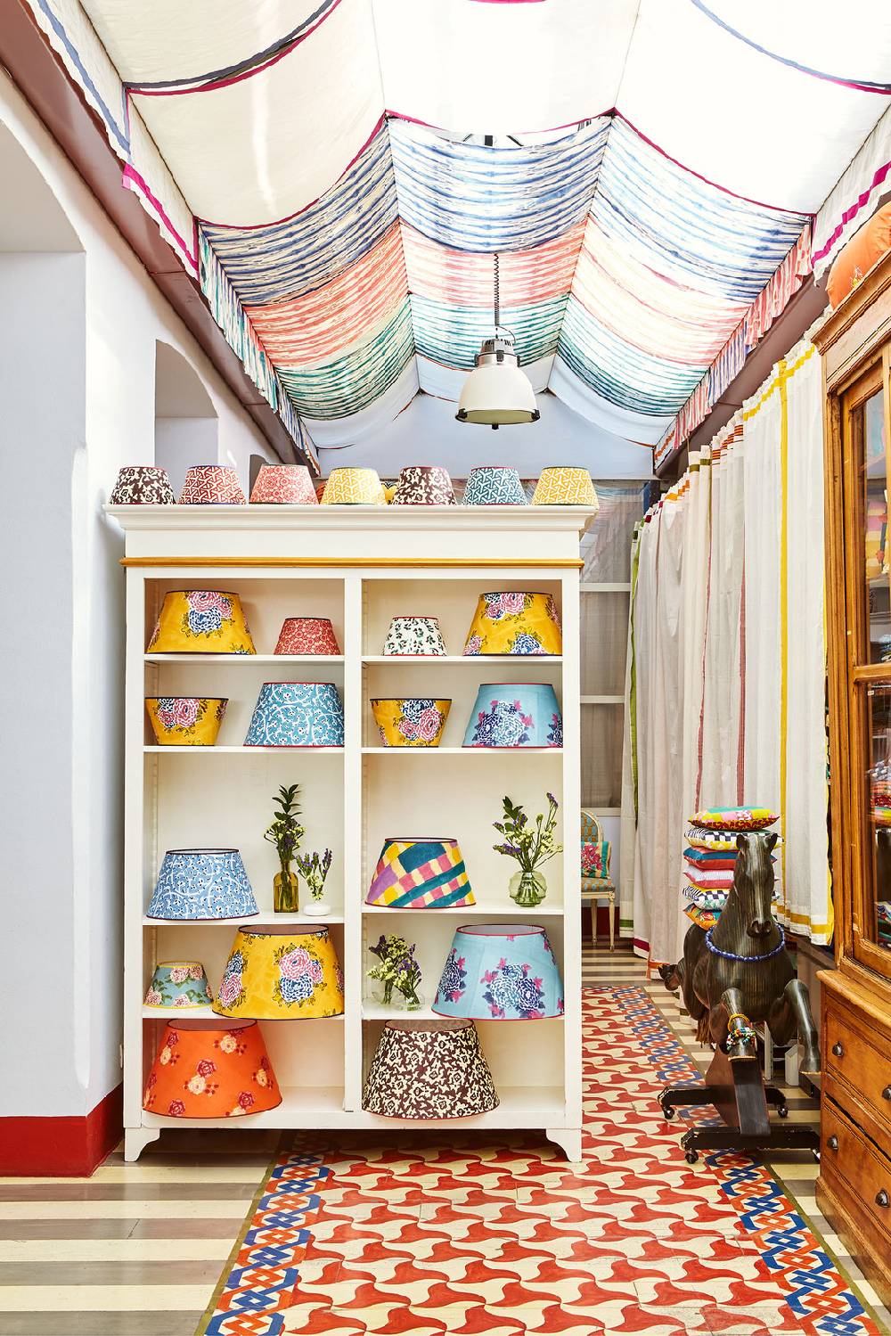 Lisa Corti paralume diam 30 ankara aqua Italy