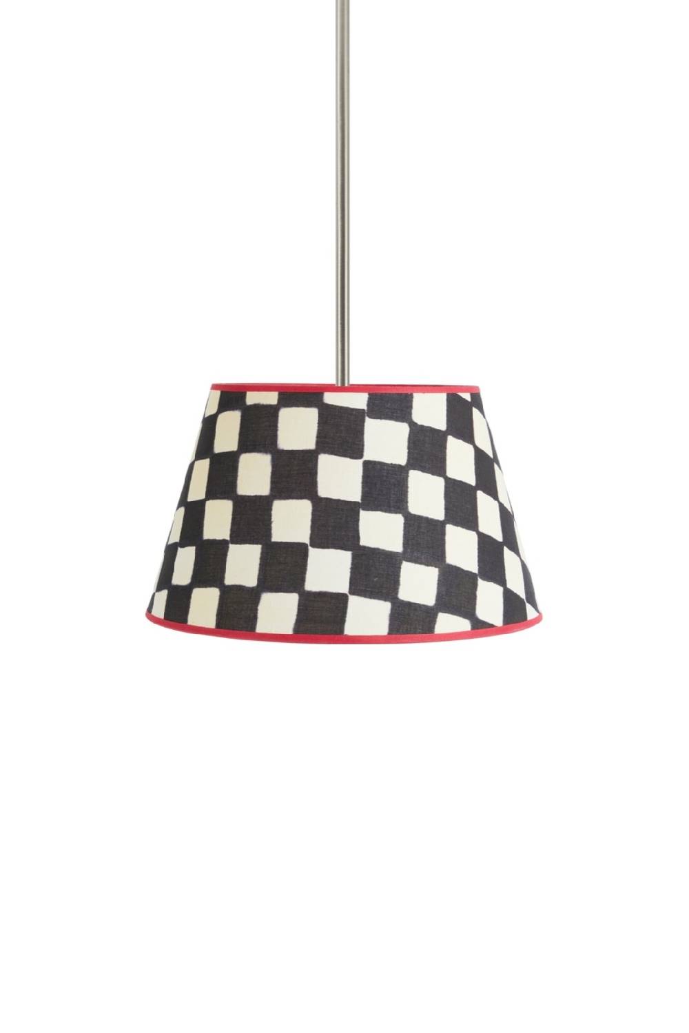 Lisa Corti paralume diam 30 big check black white Nuovo