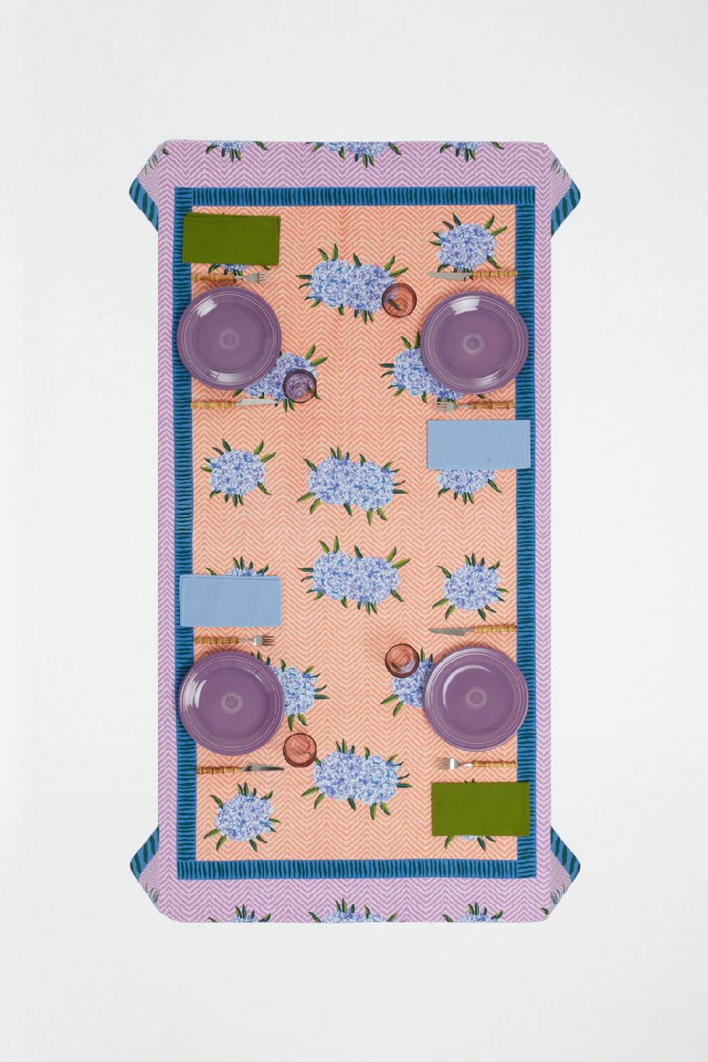 Lisa Corti telo cotone 250x270cm oleander lilac peach Shopping online
