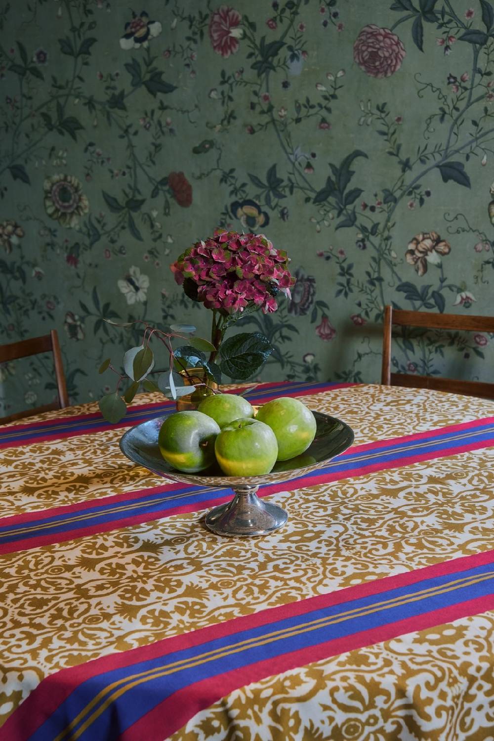 Lisa Corti telo cotone 250x270cm damask stripes chutney Offerta per la Festa della Mamma