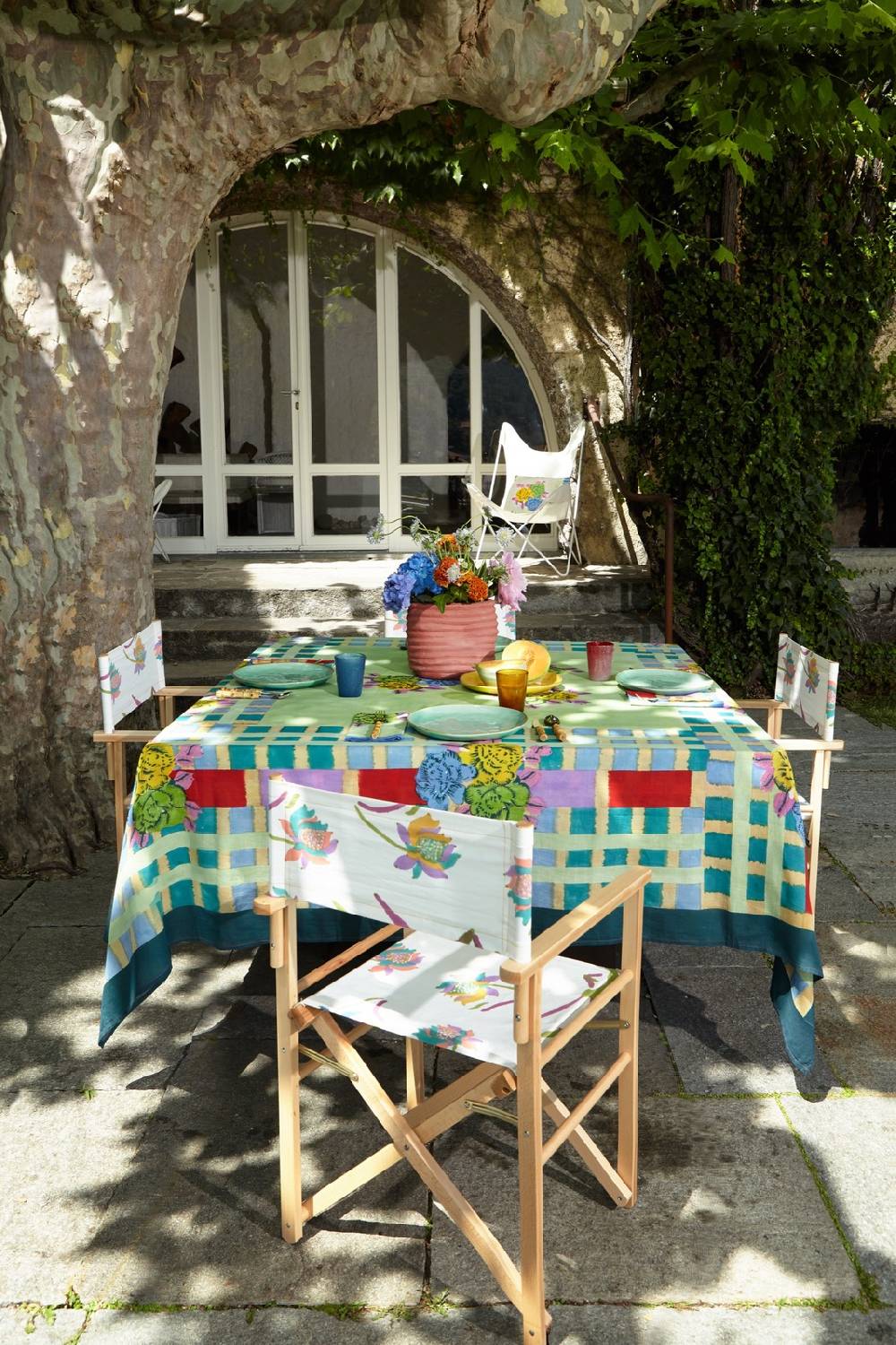 Lisa Corti telo cotone 250x270cm ankara aqua Offerta Giorno del Papà